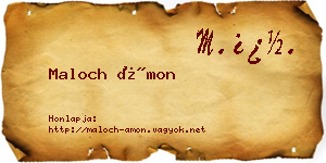 Maloch Ámon névjegykártya